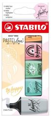 Stabilo Boss Mini pastelne plošče 5 kosov - roza, metina, turkizna, siva, oranžna