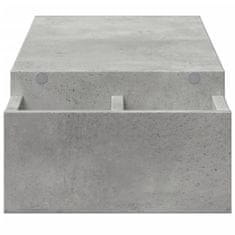 Vidaxl Stojalo za zaslon s predelki beton. siva 100x27x15 cm inž. les