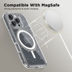 Tech-protect Flexair Hybrid MagSafe ovitek za iPhone 16 Pro, glitter