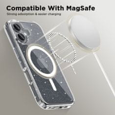 Tech-protect Flexair Hybrid MagSafe ovitek za iPhone 16, glitter