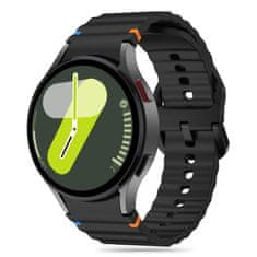 Tech-protect Silicone Sport pašček za Samsung Galaxy Watch 4 / 5 / 5 Pro / 6 / 7 / FE, black