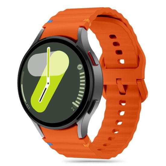 Tech-protect Silicone Sport pašček za Samsung Galaxy Watch 4 / 5 / 5 Pro / 6 / 7 / FE, orange