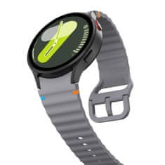 Tech-protect Silicone Sport pašček za Samsung Galaxy Watch 4 / 5 / 5 Pro / 6 / 7 / FE, crayon grey