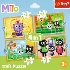 Trefl Puzzle Milo 4v1 (12,15,20,24 kosov)