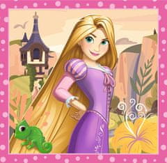 Trefl Puzzle Disneyjeve princeske: Vaina, Locika in Sneguljčica 3 v 1 (20, 36, 50 kosov)