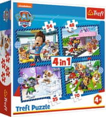 Trefl Puzzle Paw Patrol: Pasje zadeve 4 v 1 (35,48,54,70 kosov)