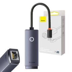 BASEUS Omrežni adapter Baseus Lite Series USB-C na RJ45 (siv)