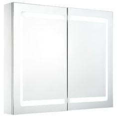 Vidaxl LED kopalniška omarica z ogledalom 80x12,2x68 cm