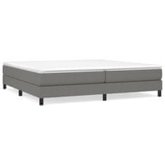 Vidaxl Box spring postelja z vzmetnico temno siva 200x200 cm blago