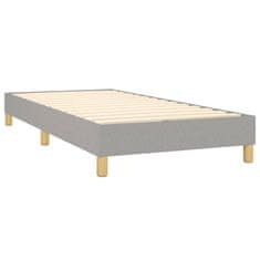 Vidaxl Box spring postelja z vzmetnico svetlo siva 80x200 cm blago