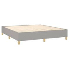 Vidaxl Box spring postelja z vzmetnico svetlo siva 160x200 cm žamet