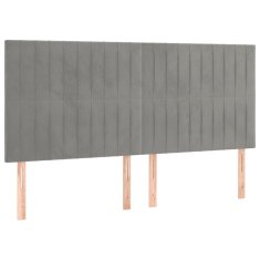 Vidaxl Box spring postelja z vzmetnico svetlo siva 180x200 cm žamet