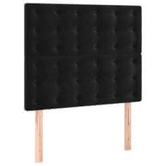 Vidaxl Box spring postelja z vzmetnico črn 90x190 cm žamet