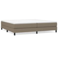 Vidaxl Box spring postelja z vzmetnico taupe 200x200 cm blago