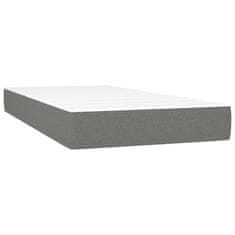 Vidaxl Box spring postelja z vzmetnico temno siva 200x200 cm blago