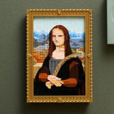 LEGO Art Mona Liza, komplet za sestavljanje slike Leonarda da Vincija, okrasje za dom (31213)