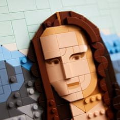 LEGO Art Mona Liza, komplet za sestavljanje slike Leonarda da Vincija, okrasje za dom (31213)