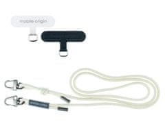 Mobile-origin Lanyard rope 6 mm, White, 82 - 163cm