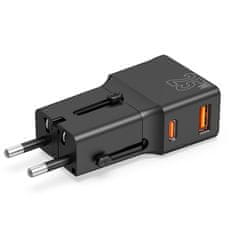 Mobile-origin Travel adapter 25W, EU/US/UK/AU, black