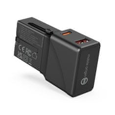 Mobile-origin Travel adapter 25W, EU/US/UK/AU, black