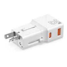 Mobile-origin Travel adapter 25W, EU/US/UK/AU, white