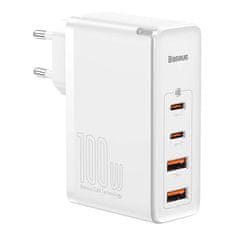 BASEUS Potovalni polnilnik Baseus GaN2 Pro Quick 2x USB + 2x USB-C, 100 W, EU (bela)