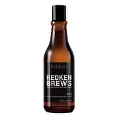 Redken Brews 3-In-1 300 ml večnamenski šampon 3v1 za moške