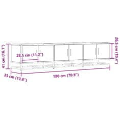 Vidaxl TV omarica črna 180x35x41 cm inženirski les