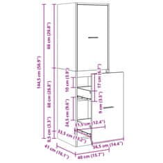 Vidaxl Lekarniška omara artisan hrast 40x41x144,5 cm inženirski les