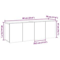 Vidaxl Stenske TV omarice 2 kosa artisan hrast 60x30x41 cm