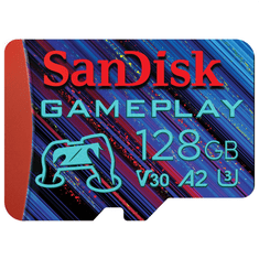 SanDisk GamePlay microSDXC UHS-I kartica, 128 GB Gaming microSDXC, 190 MB/s (branje), 130 MB/s (pisanje)