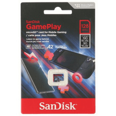 SanDisk GamePlay microSDXC UHS-I kartica, 128 GB Gaming microSDXC, 190 MB/s (branje), 130 MB/s (pisanje)