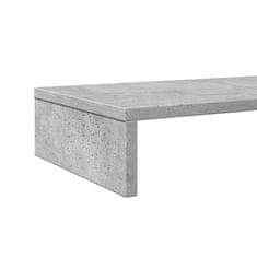 Vidaxl Stojalo za zaslon betonsko siva 100x27x10 cm inženirski les