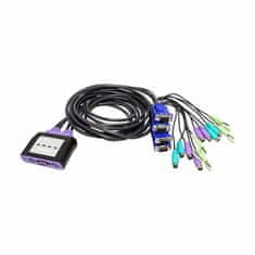 Aten KVM stikalo 4x1 mini VGA/PS2/AVDIO s kabli CS64A