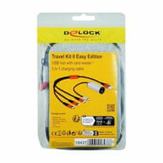 Delock čitalec kartic + hub kit TipC Easy Edition 18437