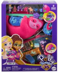 Polly Pocket Mattel : Torba s plišastimi lenuhi 2 v 1 (HRD40)