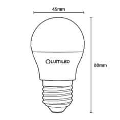 LUMILED 6x LED žarnica E27 P40 8W = 60W 806lm 6500K Hladno bela 180°