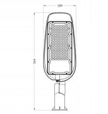 Berge LED ulična svetilka 100W - hladno bela