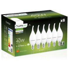 LUMILED 6x LED žarnica E14 BA35 5W = 40W 470lm 4000K Nevtralno bela 180°