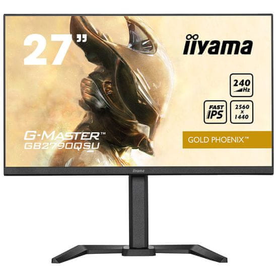 iiyama G-Master Gold Phoenix igralni monitor GB2790QSU-B5 27", 2560 x 1440, 1 ms, FreeSync Premium, Display Port, 240 Hz osveževalna frekvenca, nastavljiva višina