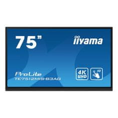 iiyama ProLite TE7512MIS-B3AG 75'' interaktivni 4K UHD zaslon na dotik, iiWare 10 z Androidom 11, Wifi, aplikacija Eshare