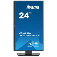 iiyama Monitor ProLite XUB2497HSN-B1 24" IPS, Full HD, Ultra Slim Bezel, HDMI, Display Port, USB-C dok, Nastavljiva višina