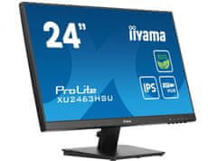 iiyama ProLite monitor ECO XU2463HSU-B1 24" IPS, Full HD, črn, Ultra Slim Bezel, HDMI, Display Port, USB Hub z energijskim razredom B