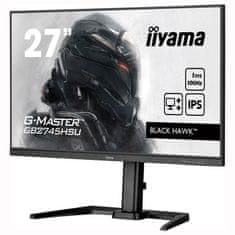 iiyama G-Master Black Hawk gaming monitor GB2745HSU-B1 27" črn, Ultra Slim Bezel, Full HD, 75Hz, 1ms, FreeSync, HDMI, Display Port, USB Hub, 100 Hz