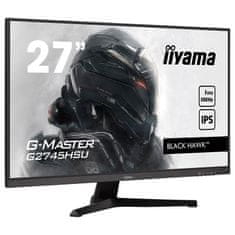 iiyama G-Master Black Hawk gaming monitor G2745HSU-B1 27" Črna, IPS, 100Hz, 1ms, FreeSync, HDMI, Display Port, USB Hub