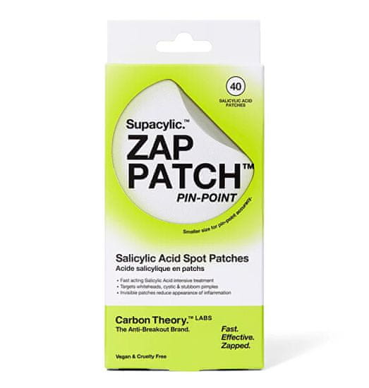 Carbon Theory Supacylic obliži za akne. Zap Patch Pin-Point (Salicylic Acid Spot Patches) 40 kos