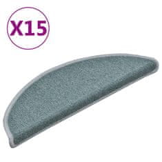 Vidaxl Preproge za stopnice 15 kosov modre 56x17x3 cm