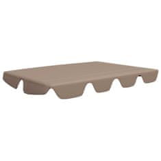 Vidaxl Streha za vrtno gugalnico taupe 188/168x145/110 cm