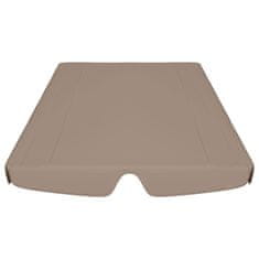 Vidaxl Streha za vrtno gugalnico taupe 188/168x145/110 cm