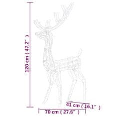 Vidaxl Božični severni jelen iz akrila 2 kosa 120 cm hladno bel